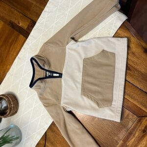 OshKosh B'gosh Tan and Cream Zip Fleece